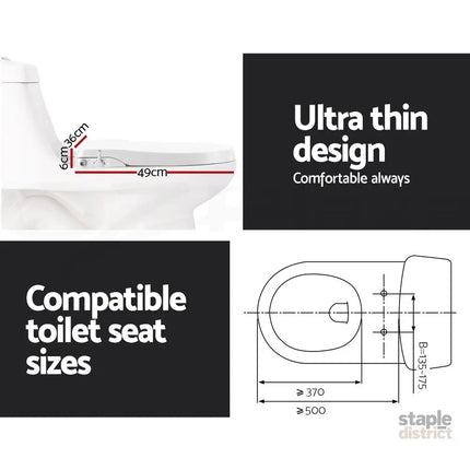 Cefito Non Electric Bidet Toilet Seat Cover Auto Smart Water Wash Dry - Home & Garden > Bathroom Accessories > Toilet &