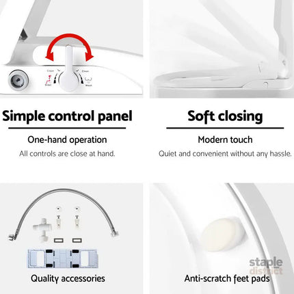 Cefito Non Electric Bidet Toilet Seat Cover Auto Smart Water Wash Dry - Home & Garden > Bathroom Accessories > Toilet &