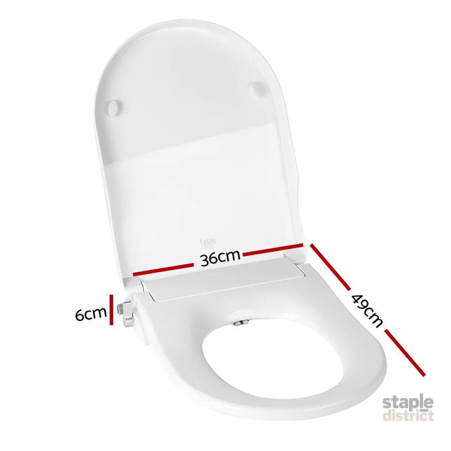 Cefito Non Electric Bidet Toilet Seat Cover Auto Smart Water Wash Dry - Home & Garden > Bathroom Accessories > Toilet &