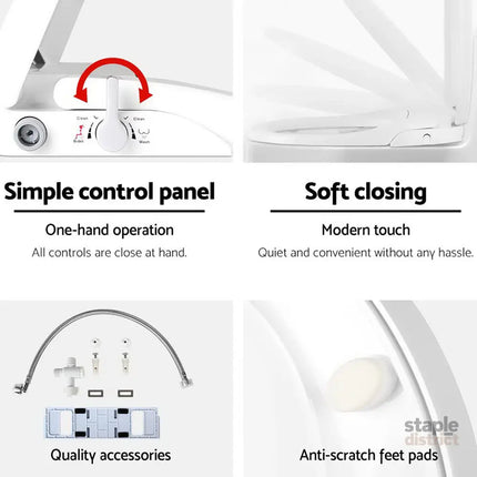 Cefito Non Electric Bidet Toilet Seat Cover Auto Water Spray Wash Knob Control - Home & Garden > Bathroom Accessories >