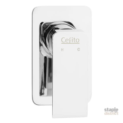 Cefito Shower Mixer Tap Wall Bath Taps Brass Hot Cold Basin Bathroom Chrome - Home & Garden > Bathroom Accessories >