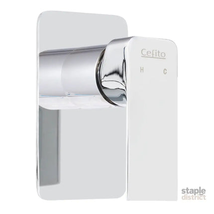 Cefito Shower Mixer Tap Wall Bath Taps Brass Hot Cold Basin Bathroom Chrome - Home & Garden > Bathroom Accessories >