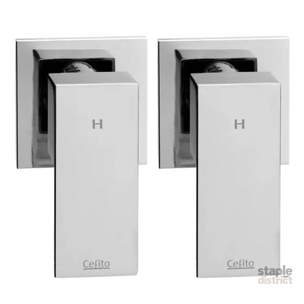 Cefito Shower Twins Tap Wall Bath Taps Brass Hot Cold Basin Bathroom Chrome - Home & Garden > Bathroom Accessories >