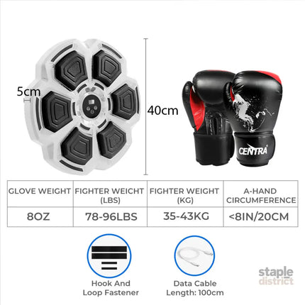 Centra Punching Box With 8OZ Boxing Glove Grey-2018816816205402114