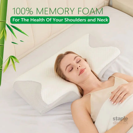 Cervical Neck Pillow for Neck Pain Relief 2 in 1 Ergonomic Orthopedic Bed Pillow for Sleeping Memory Foam Pillows for