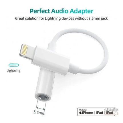 CHOETECH AUX005 iPhone 8-pin to 3.5mm Headphone Adapter - Auto Accessories > Auto Accessories Others > Audio