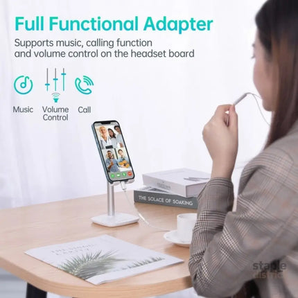 CHOETECH AUX005 iPhone 8-pin to 3.5mm Headphone Adapter - Auto Accessories > Auto Accessories Others > Audio