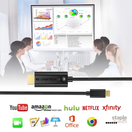 CHOETECH XCH-0030 USB-C To HDMI Cable 3M - Appliances > TV > TVs & Accessories