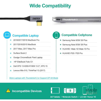 Choetech XCH-1803 USB C to HDMI Braided Cable 4K@60Hz - Appliances > TV > TVs & Accessories