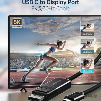 CHOETECH XCP-1803 USB-C To DisplayPort Cable 8K@30Hz 1.8M Two-Way - Appliances > TV > TVs & Accessories