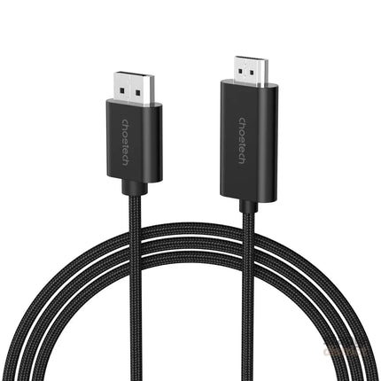 CHOETECH XDH01 4K 60Hz DisplayPort Male to HDMI Male Braided Cable 2M - Appliances > TV > TVs & Accessories