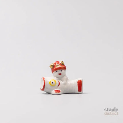 Chopstick Rest Red and White Fish Riding - Appliances > Kitchen Appliances > Toasters & Grills