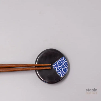 Chopstick Rest Round Black & Blue Hishi - Appliances > Kitchen Appliances > Food Mixers & Blenders