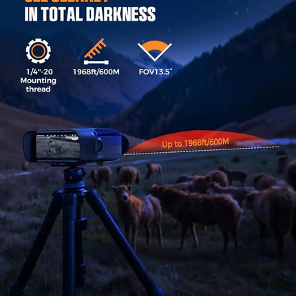 CIGMAN 4K Night Vision Binoculars 3.99’’ Large HD Display 58MP Night Photos 5000mAh Battery IP65 Waterproof 5X Zoom