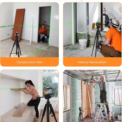 CIGMAN 59-inch Lightweight Adjustable Laser Level Tripod with 3-Way Swivel Pan Head Bubble Level Phone Holder Quick