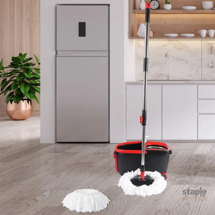 Cleanflo Spin Mop Bucket Set 360? Degree Black-2006733167175798791