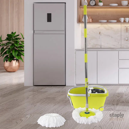 Cleanflo Spin Mop Bucket Set 360? Spinning Green-2018816681010401287