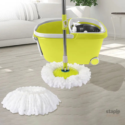 Cleanflo Spin Mop Bucket Set 360? Spinning Green-2018816681010401286