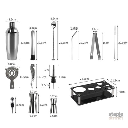 Cocktail Shaker Set Stainless Steel-2006732942008782850