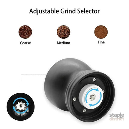 Coffee Bean Grinder - Manual Hand Stainless Ceramic Burr Core Glass Jar Nut Mill - Appliances > Kitchen Appliances >