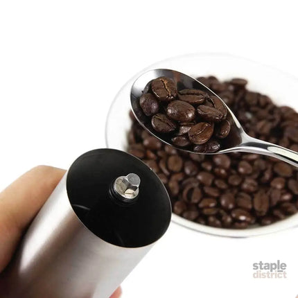 Coffee Bean Grinder - Stainless Steel Ceramic Burr Manual Hand Crank Nut Mill - Appliances > Kitchen Appliances >