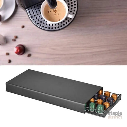Coffee Pod Holder Drawer for Nespresso - 40 Capsules Storage Rack Stand - Appliances > Kitchen Appliances > Coffee