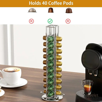 Coffee Pods Holder Storage Compatible with 40 Nespresso Pods - Appliances > Kitchen Appliances > Coffee Machines &