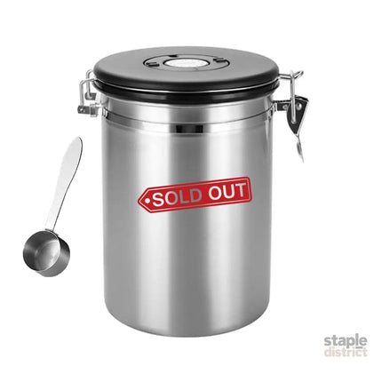 Coffee Powder Sealed Jar Airtight Storage Container for Kitchen Tea Sugar Beans - Silvery-1500ml - Appliances > Kitchen