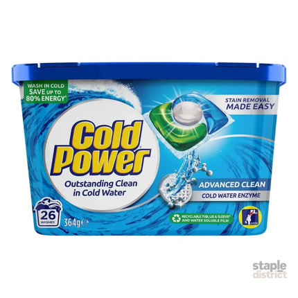 Cold Power Advanced Clean x 26 Laundry Detergent Capsules-2050056815009468416