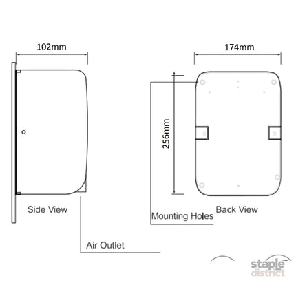 COMPACT Hand Dryer 700W & 1000W- ABS White - Appliances > Washers Dryers & Irons > Dryers