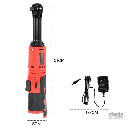 Cordless Electric Ratchet Wrench Set 12V Power Electric Ratchet Wrench 3/8inch 400 RPM Variable Speed with Sockets Two