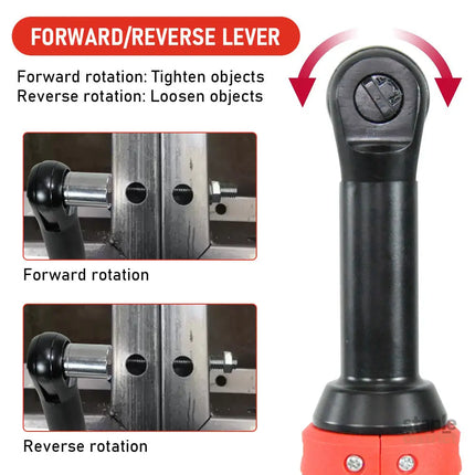 Cordless Electric Ratchet Wrench Set 12V Power Electric Ratchet Wrench 3/8inch 400 RPM Variable Speed with Sockets Two
