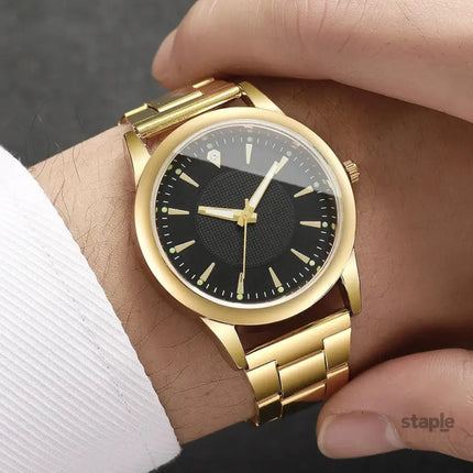 Couple Quartz Gold Watches Set - Fashion > Women’s Fashion > Women’s Watches