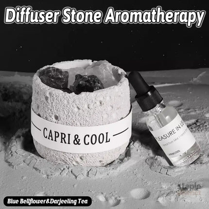 Crystal Stone Oil Diffuser Passive Aromatherapy Set White Natural Bedroom Decor - Blue Bellflower - Appliances > Aroma