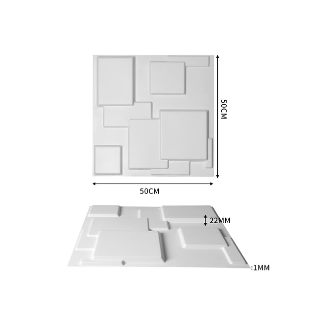12Pcs 3D Wall Panels 50x50cm DIY Waterproof-2018816735955783682