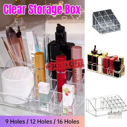 Desktop Transparent Storage Organizer Box Multi-Compartment Display Rack Holder - 16 grids - Baby & Kids > Kid’s