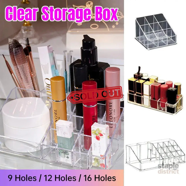 Desktop Transparent Storage Organizer Box Multi-Compartment Display Rack Holder - 16 grids - Baby & Kids > Kid’s