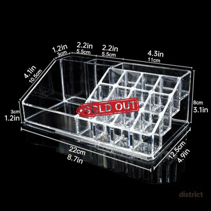 Desktop Transparent Storage Organizer Box Multi-Compartment Display Rack Holder - 16 grids - Baby & Kids > Kid’s