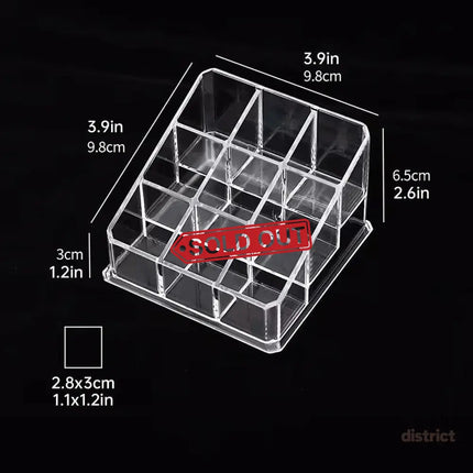Desktop Transparent Storage Organizer Box Multi-Compartment Display Rack Holder - 16 grids - Baby & Kids > Kid’s
