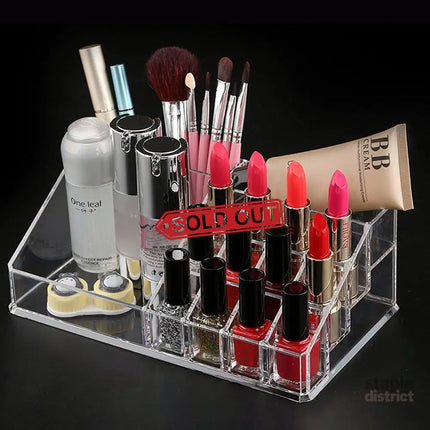 Desktop Transparent Storage Organizer Box Multi-Compartment Display Rack Holder - 16 grids - Baby & Kids > Kid’s