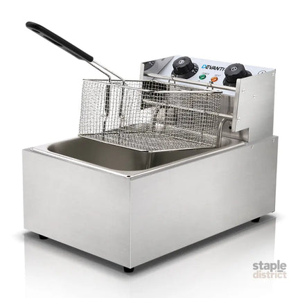 Devanti 10L Electric Commercial Deep Fryer Single Basket 2200W - Appliances > Kitchen Appliances > Deep Fryers