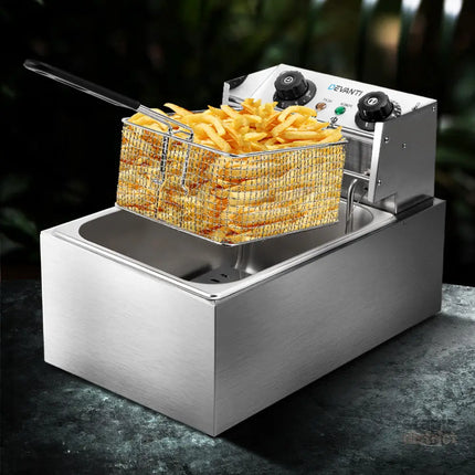 Devanti 10L Electric Commercial Deep Fryer Single Basket 2200W - Appliances > Kitchen Appliances > Deep Fryers