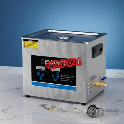 Devanti 10L Ultrasonic Cleaner Heater Cleaning Machine Timer Industrial 240W - Appliances > Other Cleaning Appliances >