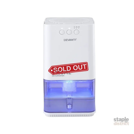 Devanti 1400ML Portable Dehumidifier Quiet Sleep Mode Timer Auto Off Bedroom White - Appliances > Aroma Diffusers &