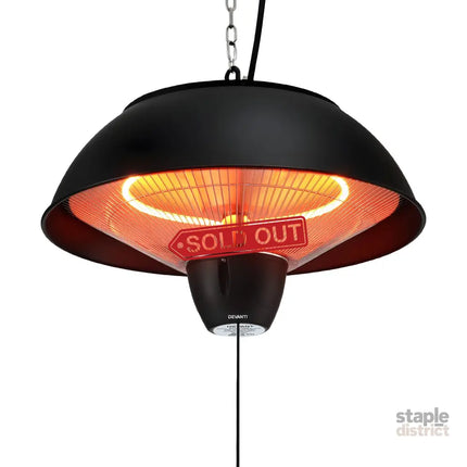 Devanti 1500W Electric Patio Infrared Heater Hanging Heaters Ceiling Mounted Remote - Appliances > Heaters > Patio