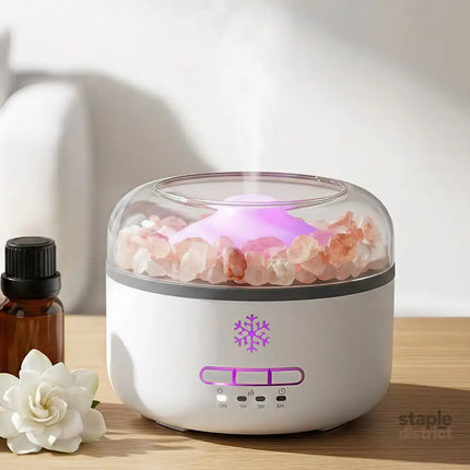 Devanti 150ml Salt Lamp Aroma Diffuser Ultrasonic Humidifier Purifier 7 LED Colors - Appliances > Aroma Diffusers &