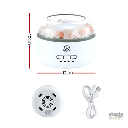 Devanti 150ml Salt Lamp Aroma Diffuser Ultrasonic Humidifier Purifier 7 LED Colors - Appliances > Aroma Diffusers &