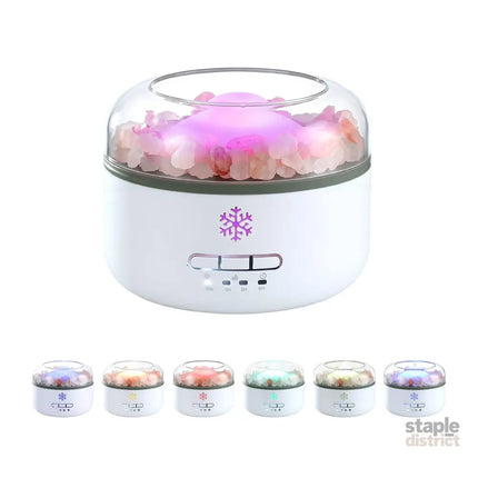 Devanti 150ml Salt Lamp Aroma Diffuser Ultrasonic Humidifier Purifier 7 LED Colors - Appliances > Aroma Diffusers &