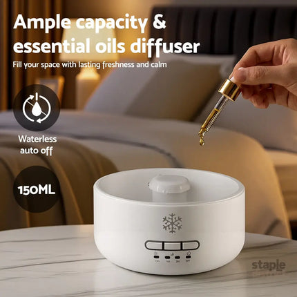 Devanti 150ml Salt Lamp Aroma Diffuser Ultrasonic Humidifier Purifier 7 LED Colors - Appliances > Aroma Diffusers &