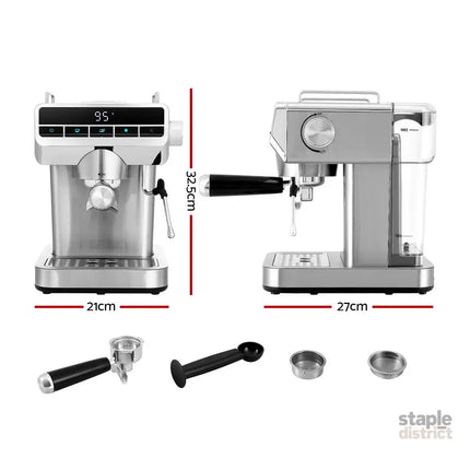 Devanti 20 Bar Coffee Machine Espresso Cafe Maker - Appliances > Kitchen Appliances > Coffee Machines & Accessories